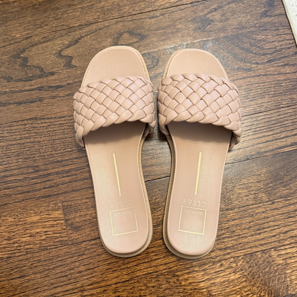 Dolce Vita Woven Slide Sandals in Blush